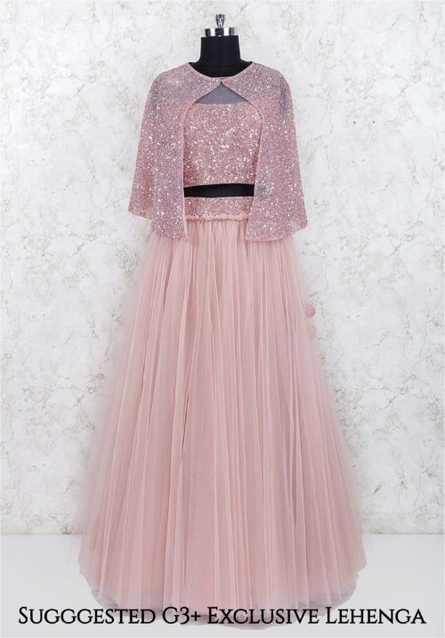 Lehenga With Cape Top
