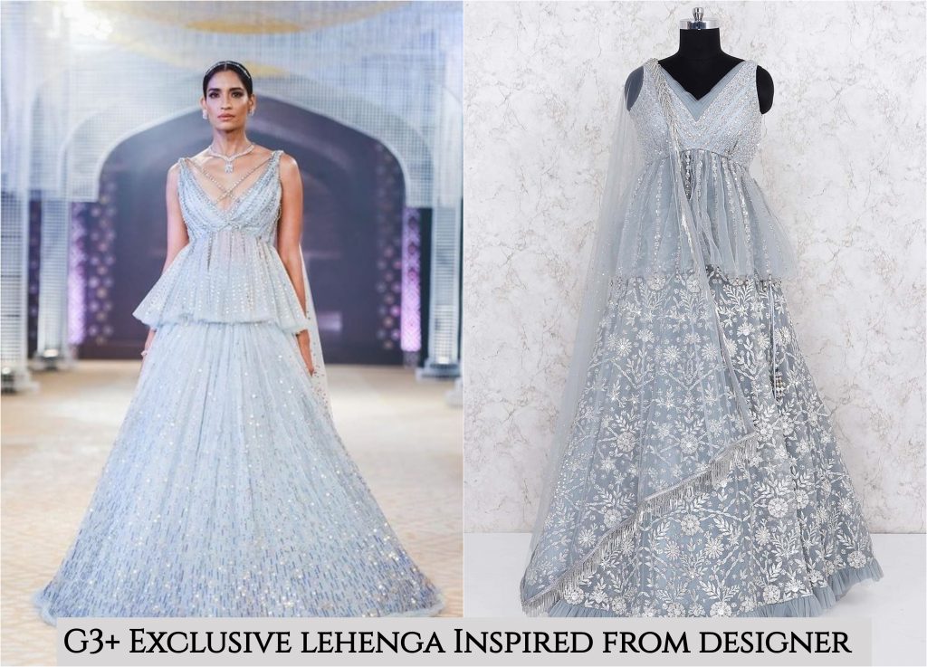 lehenga with peplum top