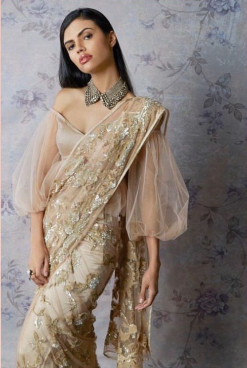 Puff Sleeve Saree Blouse