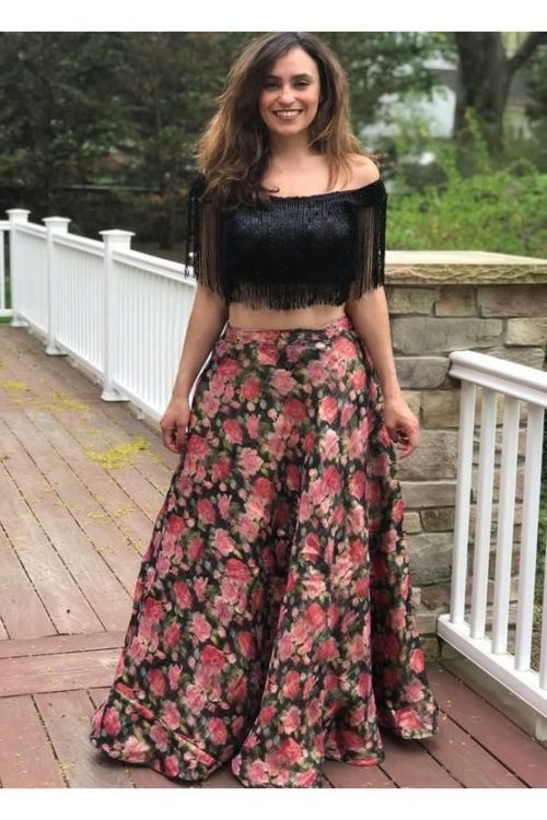 Lehenga with Off Shoulder Top