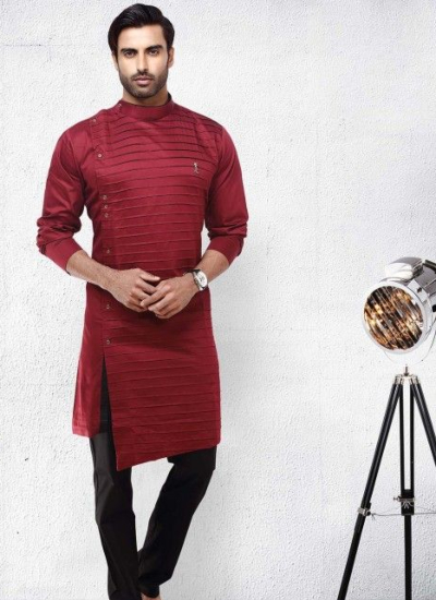 maroon mens kurta