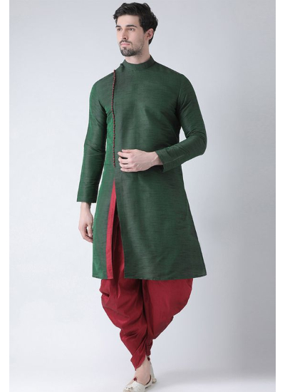 mens green kurta suit