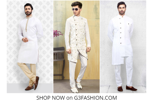 white kurta designs