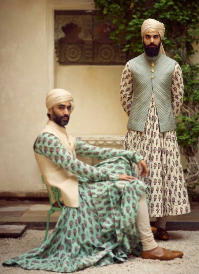 Men's long flared kurtas by Sabyasachi