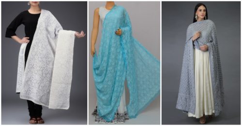 Chikankari Work Dupatta