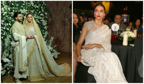 Dipika padukone chikankaree saree, georgette chikankari saree, white chikankaree saree