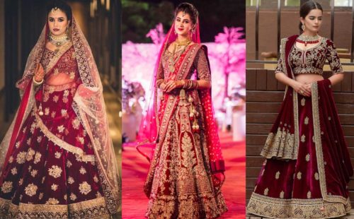 Maroon Wedding Lehengas
