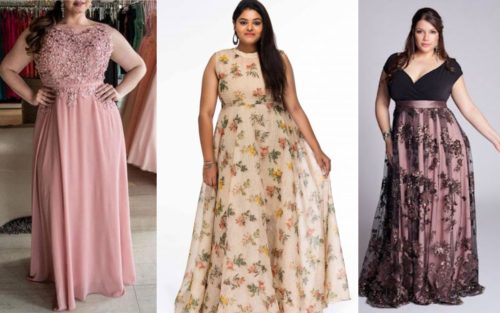 plus size gown for party