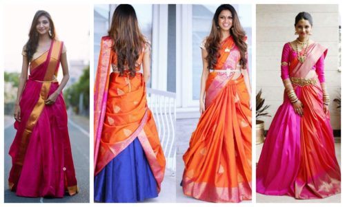 View more saree with lehenga wearing saree with lehenga