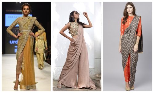 View more saree with a palazzo saree with a palazzo, how to drape sari on palazzo