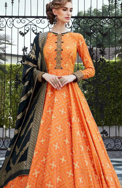 Floor-length Anarkali salwar suits