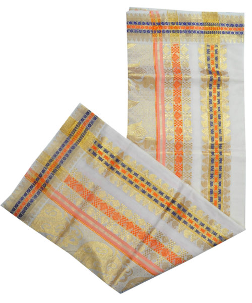 Balaramapuram silk white kerala saree