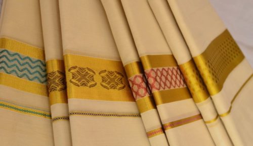 Kalpathy silk off white saree,