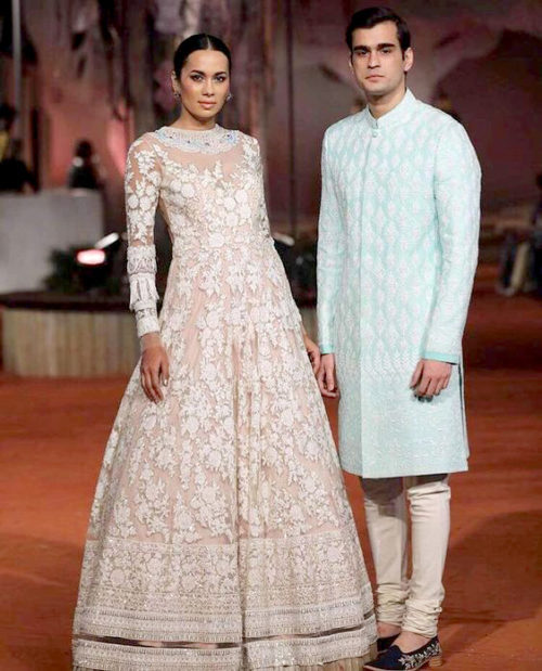 grooms chikankari sherwani