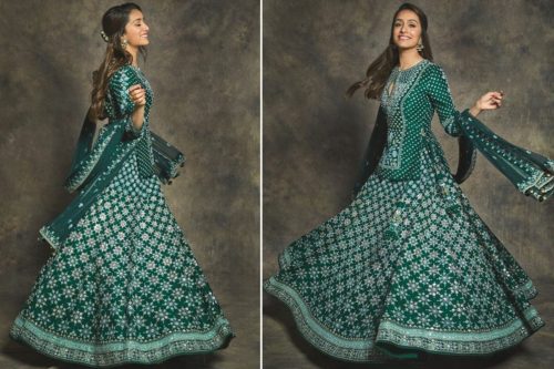 View more lehengas Green anita dongre lehenga