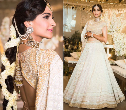 sonam kapoor ivory lehenga
