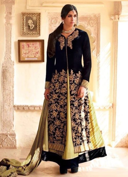 Velvet salwar kameez suit Wedding Salwar Suit in Velvet