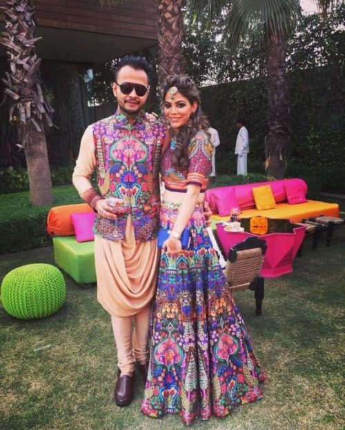 coordinated outfit for mehendi