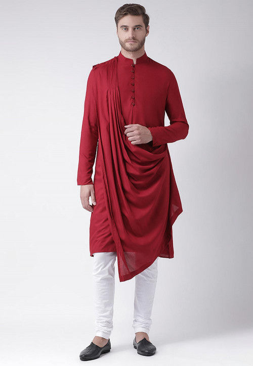 mehendi function cowl kurta for men