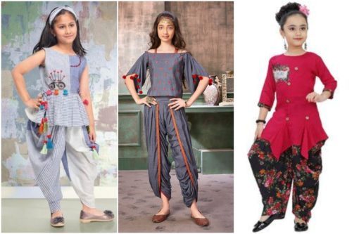 Dhoti style salwar suit for girls