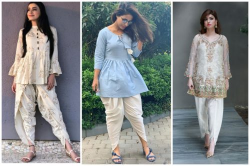 kurti with dhoti salwar