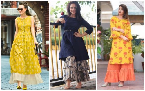 kurti with sharara style