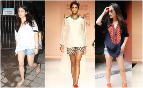 kurti with shorts