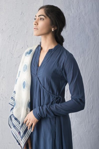 Angrakha style neckline kurti