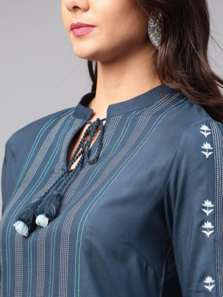 Drawstring Kurti Neckline