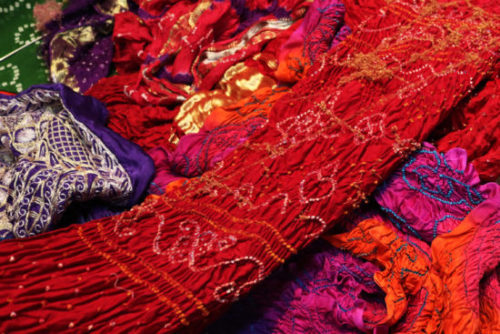 Gujarati saree in bandhani