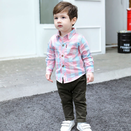 pink check shirts for boy