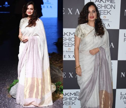 Dia Mirza in Linen Saree