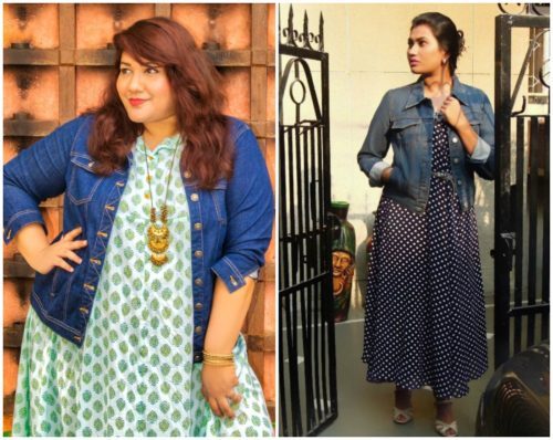 denim over kurti