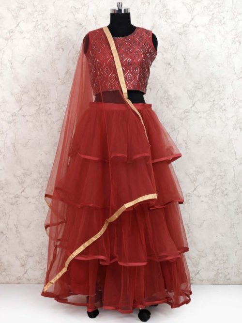 ruffle lehenga choli for women