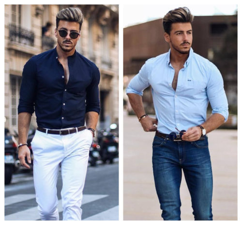 men's plain shirts for office
