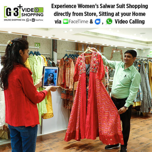 G3+ Live Video Call Service Womens Salwar Suit Shopping via Video Calling