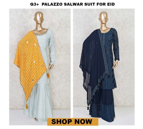 View more G3+ Palazzo Salwar Suit for Eid G3+ Palazzo Salwar Suit for Eid