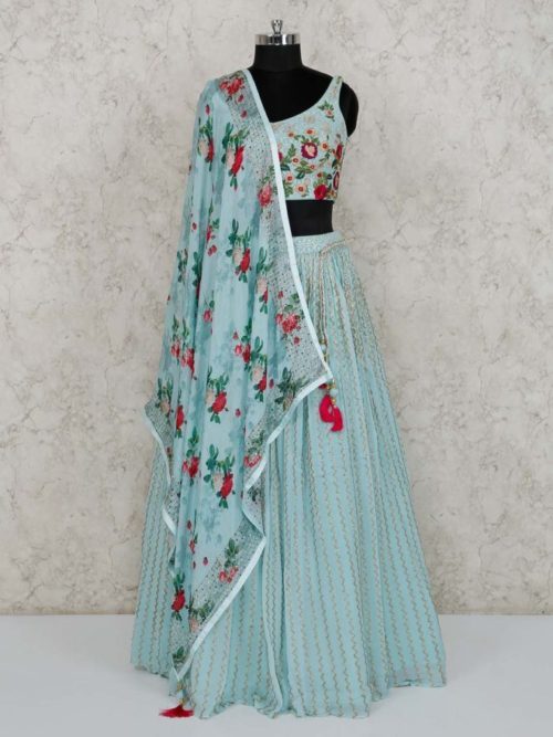 lehenga with heavy blouse