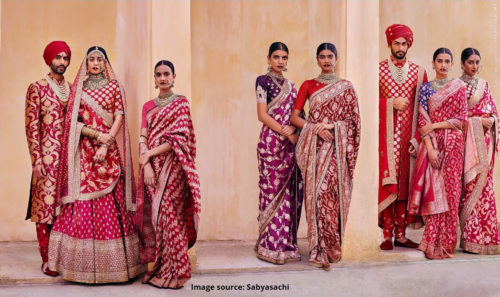 bridesmaid sarees matches with turbans