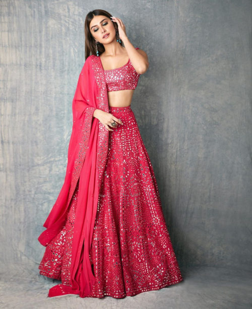 dark pink lehenga choli
