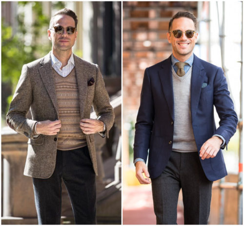 blazer with cardigan