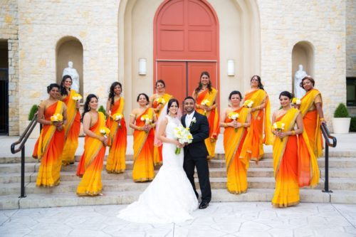 ombre sarees for bridesmaid