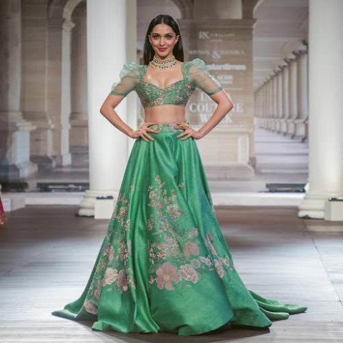 green lehenga choli