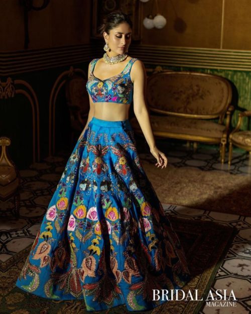 kareena kapoor in blue lehenga choli