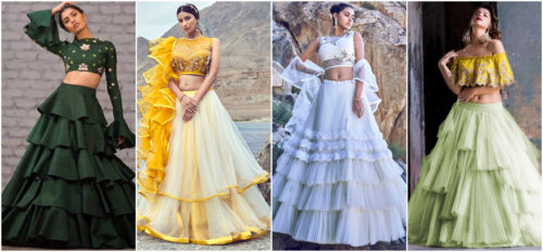 layered types of lehengas