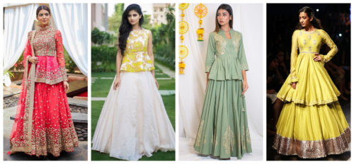 peplum style lehenga