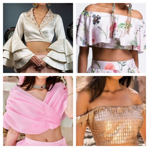 layered lehenga blouse