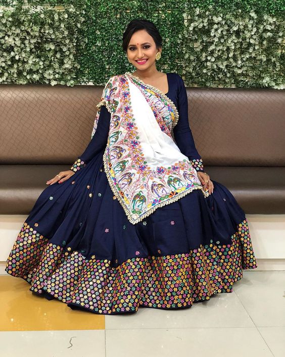 lehenga with embroidered dupatta