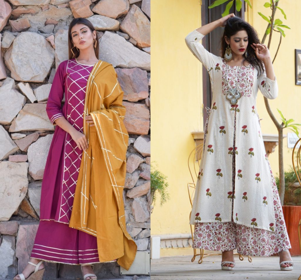 trendy palazzo suit for diwali