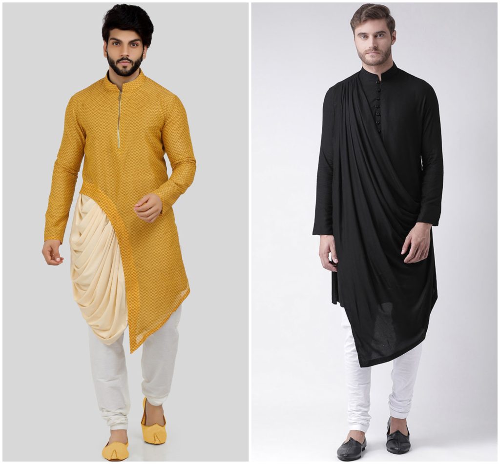 draped kurta mens indian outfits